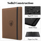 enhanced Card Binder 9 Pocket  Fabmaker PU Cover Trading Card Binder for 360 Cards  Sturdy Card Collection Album  Card Holder Folders for YuGiOh  MTG  TCG  Game Cards & Sports Cards  Brown