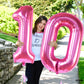 Giant Hot Pink 0 Balloon Numbers - 40 Inch | Pair 0 Digit Balloon To Other Number Balloons | Pink Zero Balloon For Birthday Party Supplies | Zero Pink Balloon Balloon | Pink Birthday Party Decorations