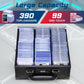 Card Storage Box for 3 x 4 35pt Toploaders  Sports Cards Case with Lock  Trading Card Storage Box Holds 390 Top Loaders or 99 Magnetic Holders  Card Collection Box for Collectors