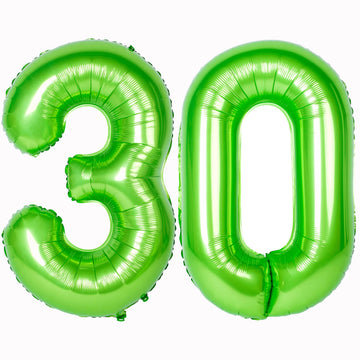 Number Balloons 40 Inch Green Birthday Party Decorations 30St Digital Jumbo Helium Foil Mylar Balloon