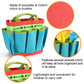 Fitnate Green Kids Garden Tools Set,6 Pcs Garden Tools Including Watering Can, Shovel, Rake, Fork, Children Gardening Gloves And Garden Tote Bag, All In One Set