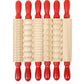 READY 2 LEARN Mini Textured Wooden Rolling Pins  Set of 67.25 inches  Turning Handles  Rollers for Kids Dough, Crafts, Imag