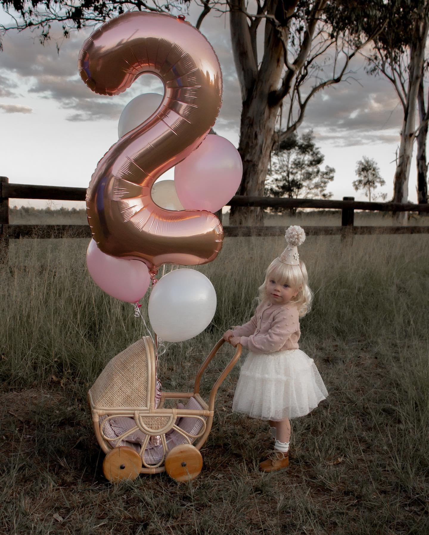 Rose Gold Number 2 Balloon 40 Inch, 2 Balloon Number, 2Nd Birthday Decorations For Baby Girls Boys Toddlers