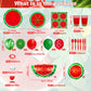 LKITMIUT Watermelon Party Supplies Set - 215 Pack Decor with Plates, Balloons, Backdrop, Tablecloth & Napkins for One In A Melon Theme