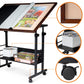 Becko Us Tilting Puzzle Table With Cover Mat, Jigsaw Puzzle Board With 5 Tilt Angle & Height Adjustment, Portable & Movable Tables With Storage For Adults, Easy To Move, For 1500 Piece Jigsaw Puzzles