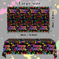 Pymurod 3Pcs Glow Party Table Covers Decorations Tablecloth Neon Table Cloths For Birthday Party Black Light Tablecloth Glow In