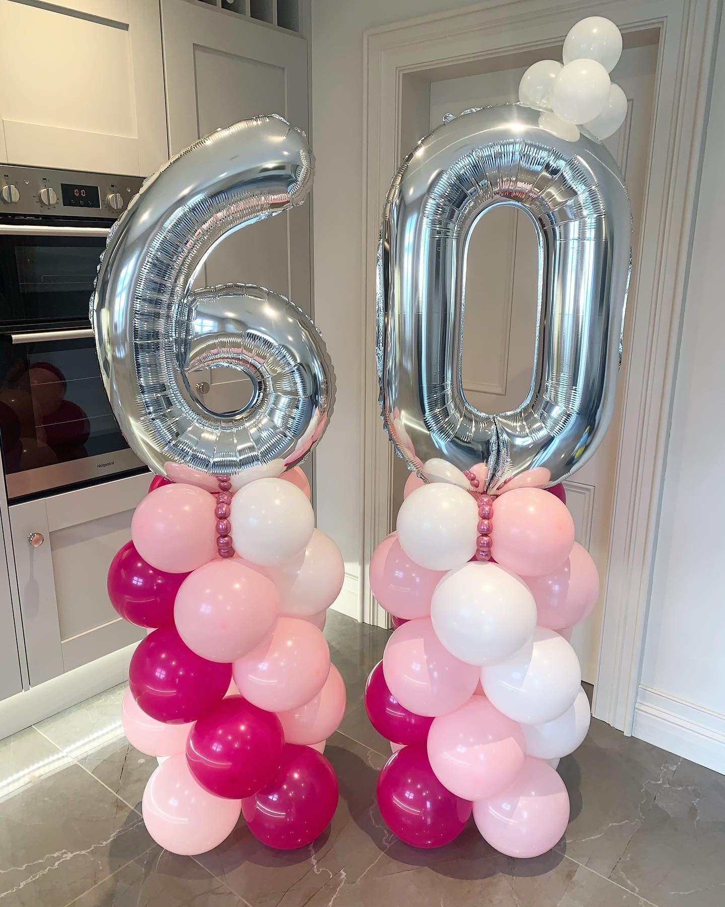 40 Inch Silver 60 Number Balloons Giant Jumbo Huge 60 Foil Mylar Helium Number Digital Balloons Silver Birthday Mylar Digital Ba