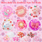 6 Packs Gradient Pink Slime Kit - Cloud Slime, Butter Slime & Clear Slime, Crunchy Slime For Kids With Various Slime Add-Ins, Non Sticky Slime Party Favors For Girls And Boys, 360Ml Kids Slime(Picnic)