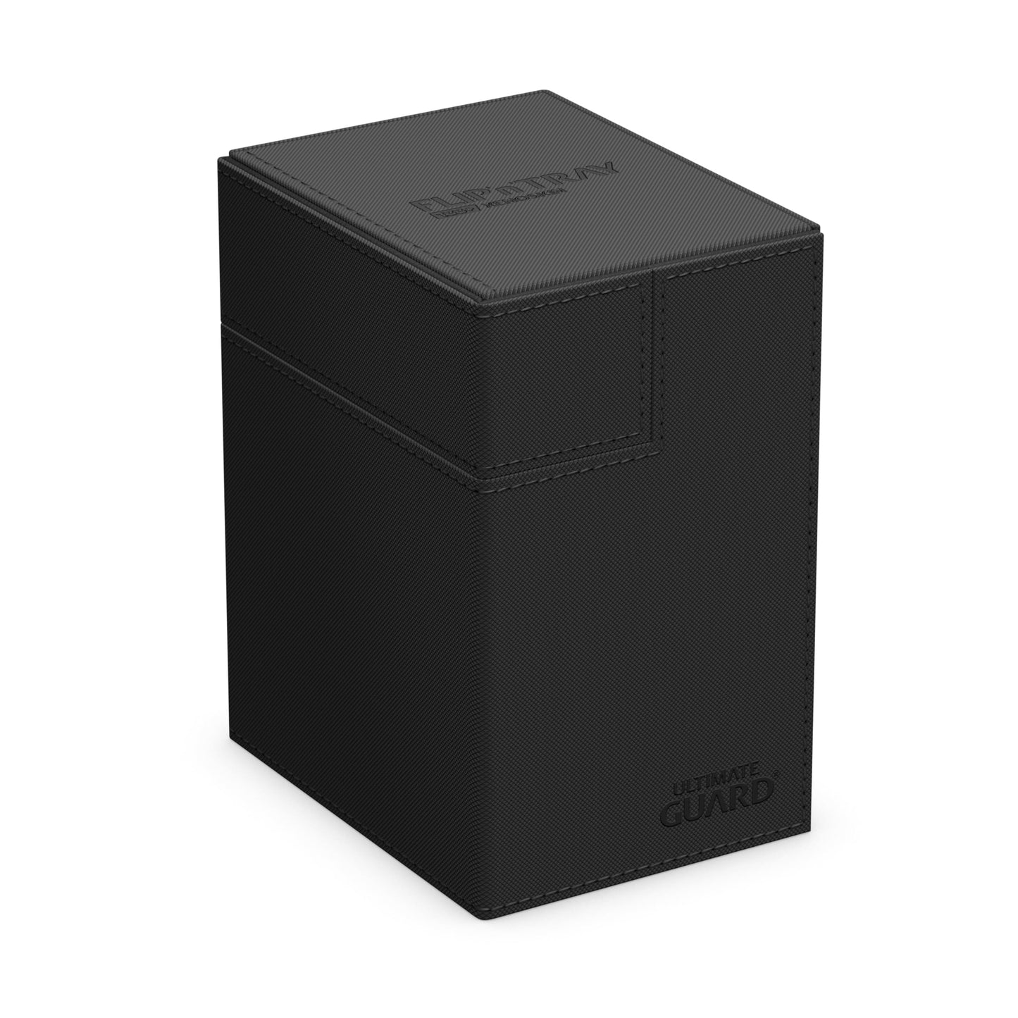 Ultimate Guard Flip'n'Tray 133+, Deck Case for 133 Double-Sleeved TCG Cards + Dice Tray, Black, Independent Magnetic Closure & M