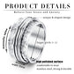 Magitaco Spinner Rings Stainless Steel Anxiety Rings Moon Star Flower Lunnar Phase Fidget Rings For Anxiety For Women Men