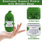 Hoedia Emotional Support Pickle With Wooden Base: Cucumber Crochet Dolls Friend Birthday Gifts For Women Men Coworkers Student -