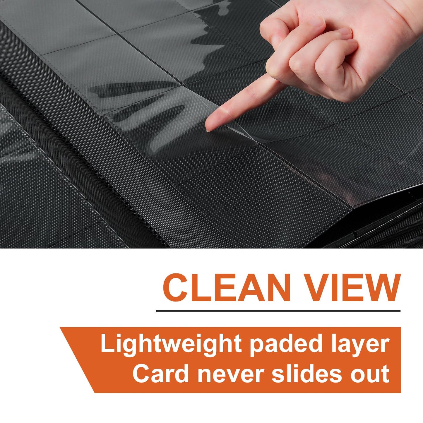 1000+ Pockets Trading Card binder  GEAoffice PU Cover Card Collection Binder  enhanced 16 Pockets Card Holder Folders  Side Loading Card Album for YuGiOh  MTG  TCG  Game Cards & Sports Cards  Orange