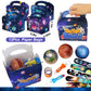Bluegogo Space Party Favors Set - 151 Pcs Includes Stress Balls, Bracelets, Tattoos, Keychains - Perfect for Kids' Space Birthday Parties