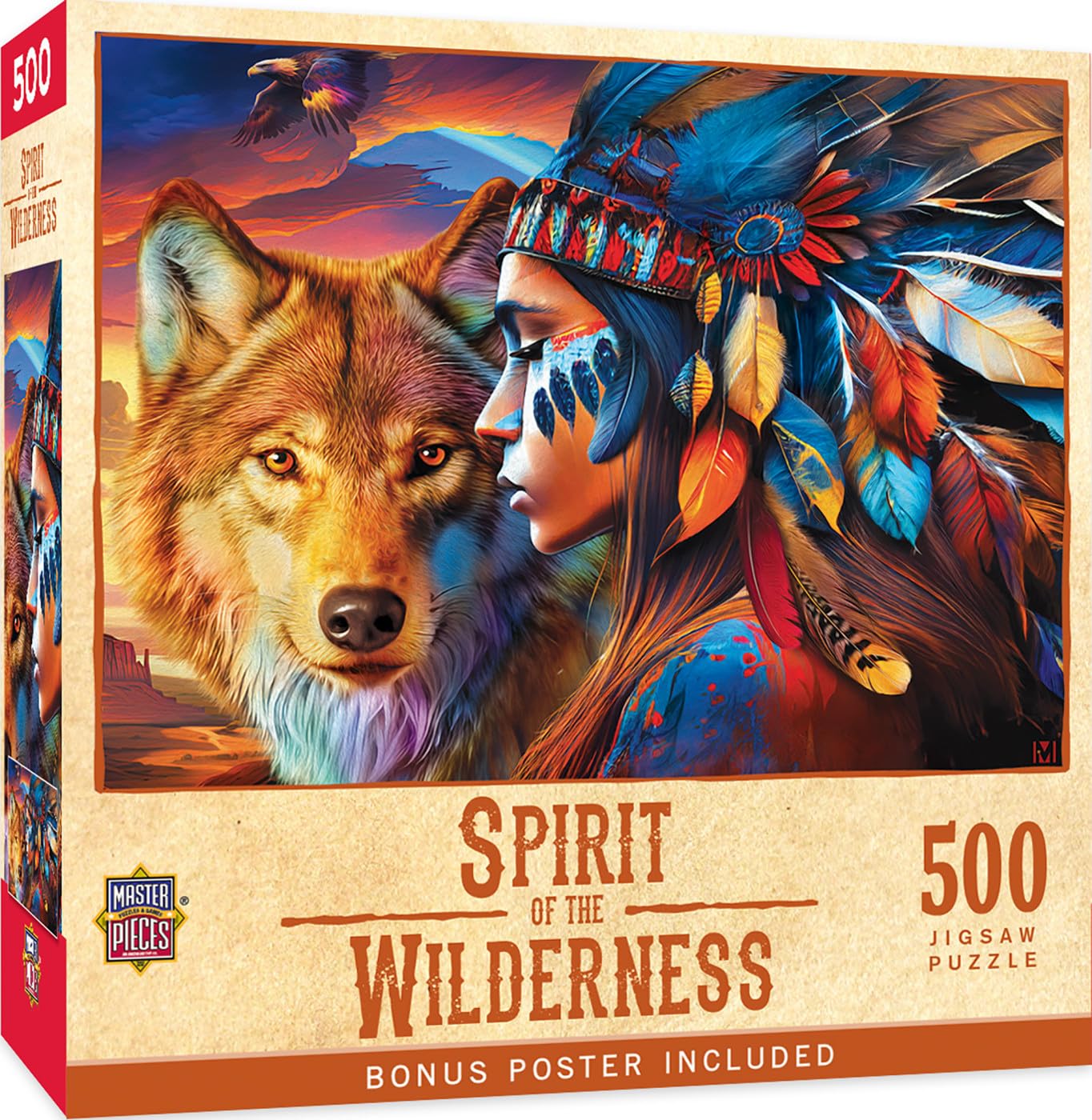 MasterPieces 500 Piece Jigsaw Puzzle for Adults and Family - Spirit of The Wilderness - 18 x 24