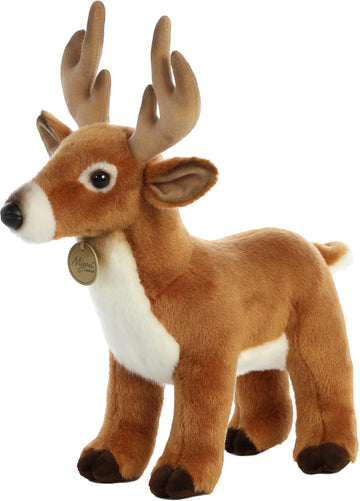 Aurora® Adorable Miyoni® Deer Stuffed Animal - Lifelike Detail - Cherished Companionship - Brown 14 Inches