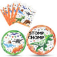 Watercolor Dinosaur Party Plates And Napkins - Dinosaur Party Supplies Bundles For Boys Kids Birthday Disposable Dinner Dessert Cake Luncheon Plates Napkins Tableware Set Serves 16 Guests 48 Pieces