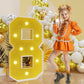 Imprsv Marquee Numbers Gold 3Ft: Golden Party Decor - Light Up Number 8 Large 3 Feet Tall - Birthday Decorations For Him Her 8Th