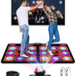 Acelufly Double Dance Mat, Flannel Dance Mat for TV with HD Camera, Dual User Play Mat with Wireless Controller, Non-Slip Dance 