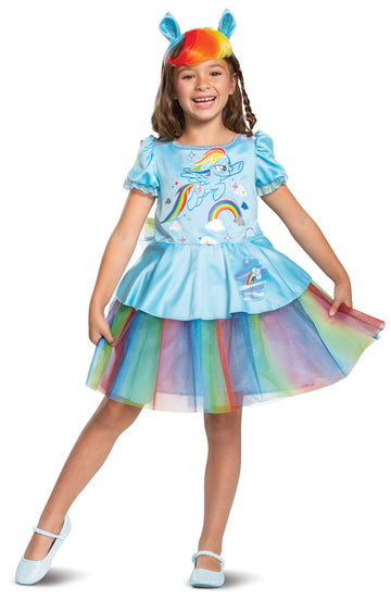 Disguise Rainbow Dash My Little Pony Tutu Deluxe Girls' Costume, Blue