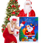 SKYLETY Christmas Party Games Pin The Nose Game on Santa Claus Fun Xmas Blindfold Party Games for Family Friends Christmas Party Favors Supplies
