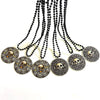 GZYSSL 12 Pcs Halloween Pirate Coin Beads Necklaces Pirate Skull Necklaces Accessories Pirate Day Necklaces Party Decorations