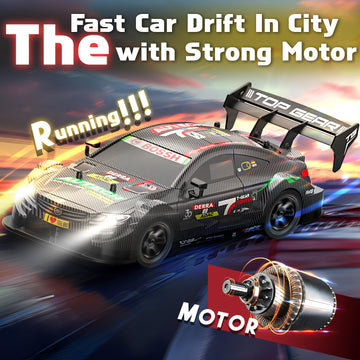 Sakeye Rcemote Control Car for Adults, 1/16 4WD 2.4GHz RC Drift Car Black RC Cars Hobby Racing Car Drift Cars with LED Light Rec