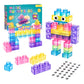 NIDNAD 62Piece Soft Building Blocks for Kids, Translucent Stacking Set