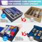 Afiing Mtg Deck Box 6000+, Trading Card Storage With 24 Dividers & 8 Card Supports, Diy Toploader Storage Box,Card Deck Box For
