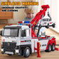 HAPYAD Tow Truck Toy for Boys, Metal Tow Truck with Crane Toy Model, Construction Vehicles with Lights and Sounds, Gift for Kids