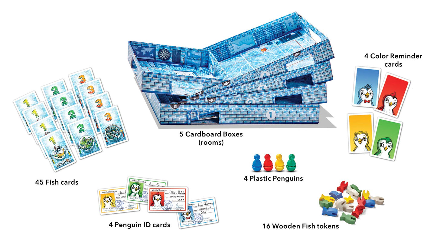 Conclave Brain Games ICECOOL - Fast & Fun Penguin Flicking Strategy Board Game, Ages 6+, Blue, Model BGP5168