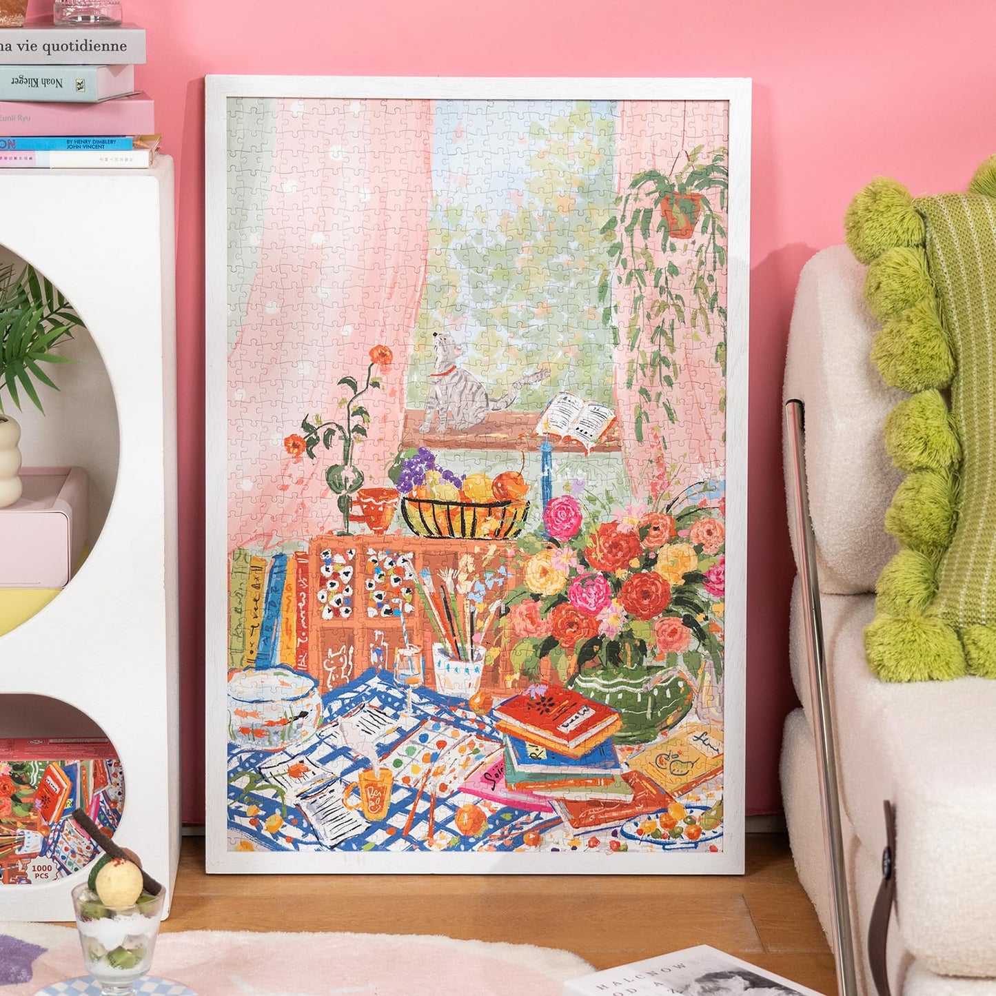 MOMIBOOK Puzzles for Adults 1000 Piece Jigsaw Puzzles of Gentle Breeze, Twinkle Laminate Painting Image Desktop Pzulles Difficul