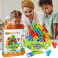 Lktvys 64-Piece Tetris Tower Balance Game - Tetris Tower Balance Game, Suitable For Children And Adults Board Games And Family G