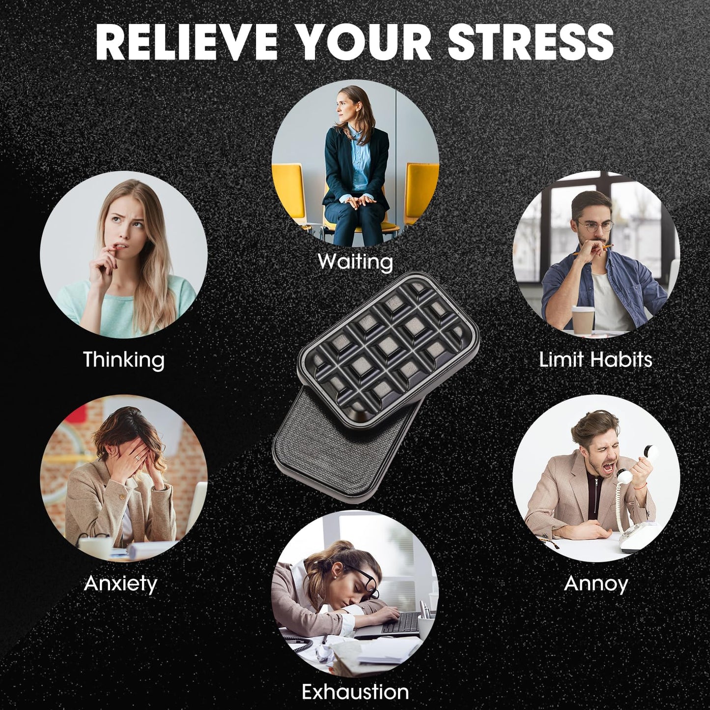 Judixy Fidget Slider For Adults - Brick Slider Metal Fidget Toys, Anxiety/Adhd/Annoy Relieving Edc Metal Fidget, Stress Reducing