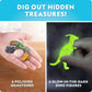 Blue Marble Easter Egg Dig Kit - 12 Bricks with Gemstones & Glow Dinosaur Figures, Medium, Multicolor, Includes Dig Tools