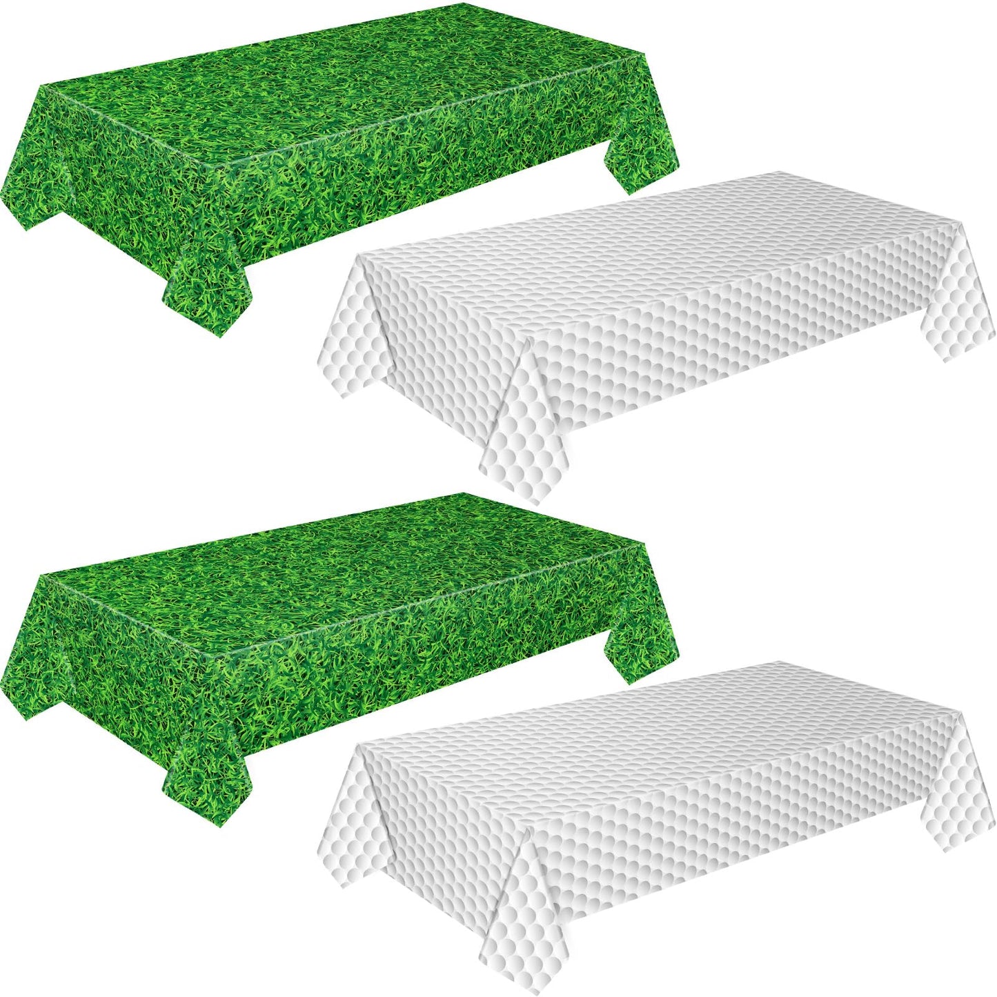 Mixweer Golf Plastic Tablecloth Golf Party Disposable Table Cover Golf Pattern Party Supplies Plastic Golf Theme Table Cover Rec