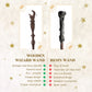 Handicraftviet Moon Wand - Hand Carved Wooden Magic Wand  Wizard Wand for Collectible Cosplay  Best Gift for mature-themed and Kid (Moon Wand)