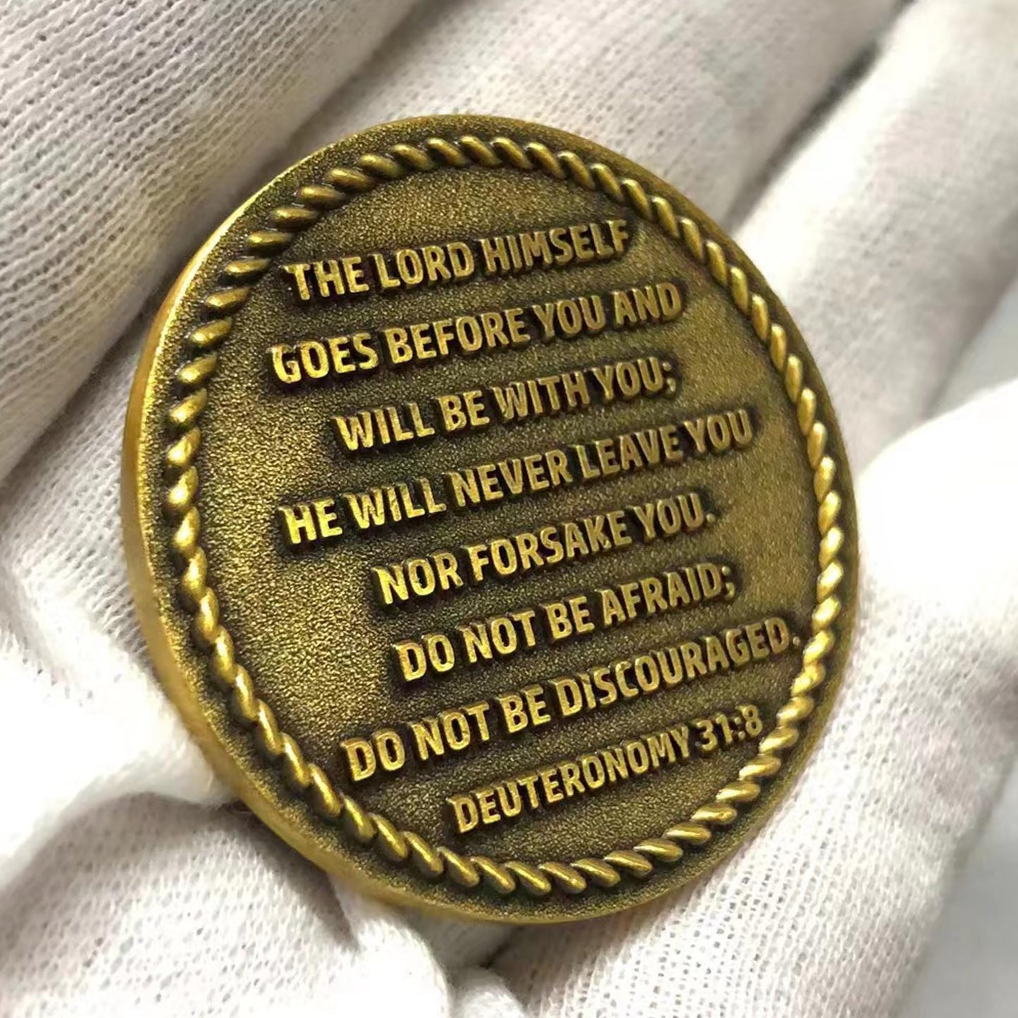 Anchored In Christ The Lord Is My Light And My Salvation Christian Challenge Coin Bible Verses Pocket Token Perfect As Graduatio