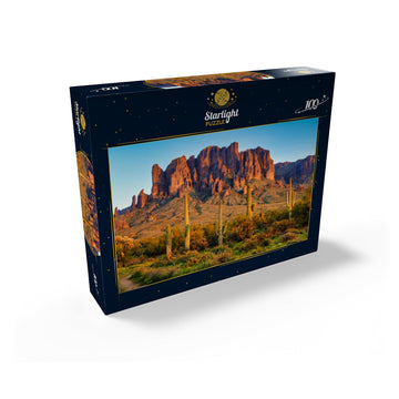 Mypuzzle The Superstition Mountains And Sonoran Desert Landscape At Sunset In Lost Dutchman State Park, Arizona - Premium 100 Pi