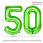 Number Balloons 40 Inch Green Birthday Party Decorations 50St Digital Jumbo Helium Foil Mylar Balloon