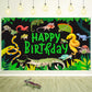 Reptile Swamp Happy Birthday Decorations Banner Jungle Wild One Party Banner for Kids Safari Animals Lizard Snake Turtle Alligat