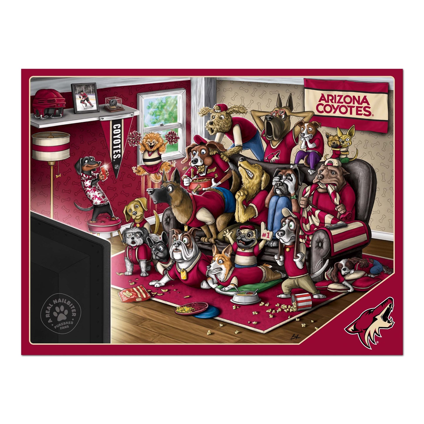 Youthefan Nhl Arizona Coyotes Purebred Fans 500Pc Puzzle - A Real Nailbiter