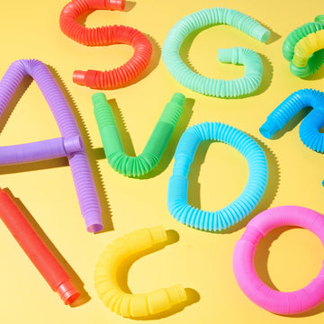 Joyin 36 Pack Pop Tubes Sensory Toys (Large), Fidget Tubes Party Favors - 9 Colors, Connectable And Extendable For Stress Relief - Perfect For Party, Classroom Exchange, School Reward