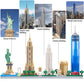 Bidiutoy Architecture New York City, New York Skyline Model Kit, With 3452 Pcs Micro Mini Blocks, Collection Building Set Architectural Model Toys Great Gifts For Kids And Adults