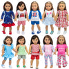23 Pcs American Doll Clothes Dress and Accessories Sets for American 18 inch Dolls - Including 10 Complete Set of Clothing   Doll Accessories with Hair Bands and Hair Clip
