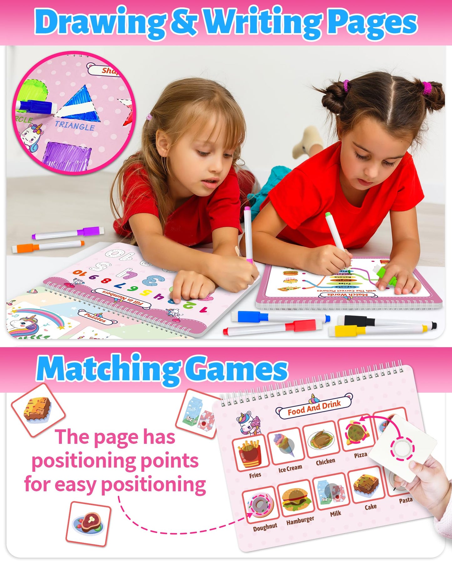 Benresive Montessori Busy Book For Toddlers 2-4, Preschool Toddler Learning Activities Crafts, Sticker Books For 2 3 4 Year Old Boys Girls Birthday Gifts, Autism Sensory Toys