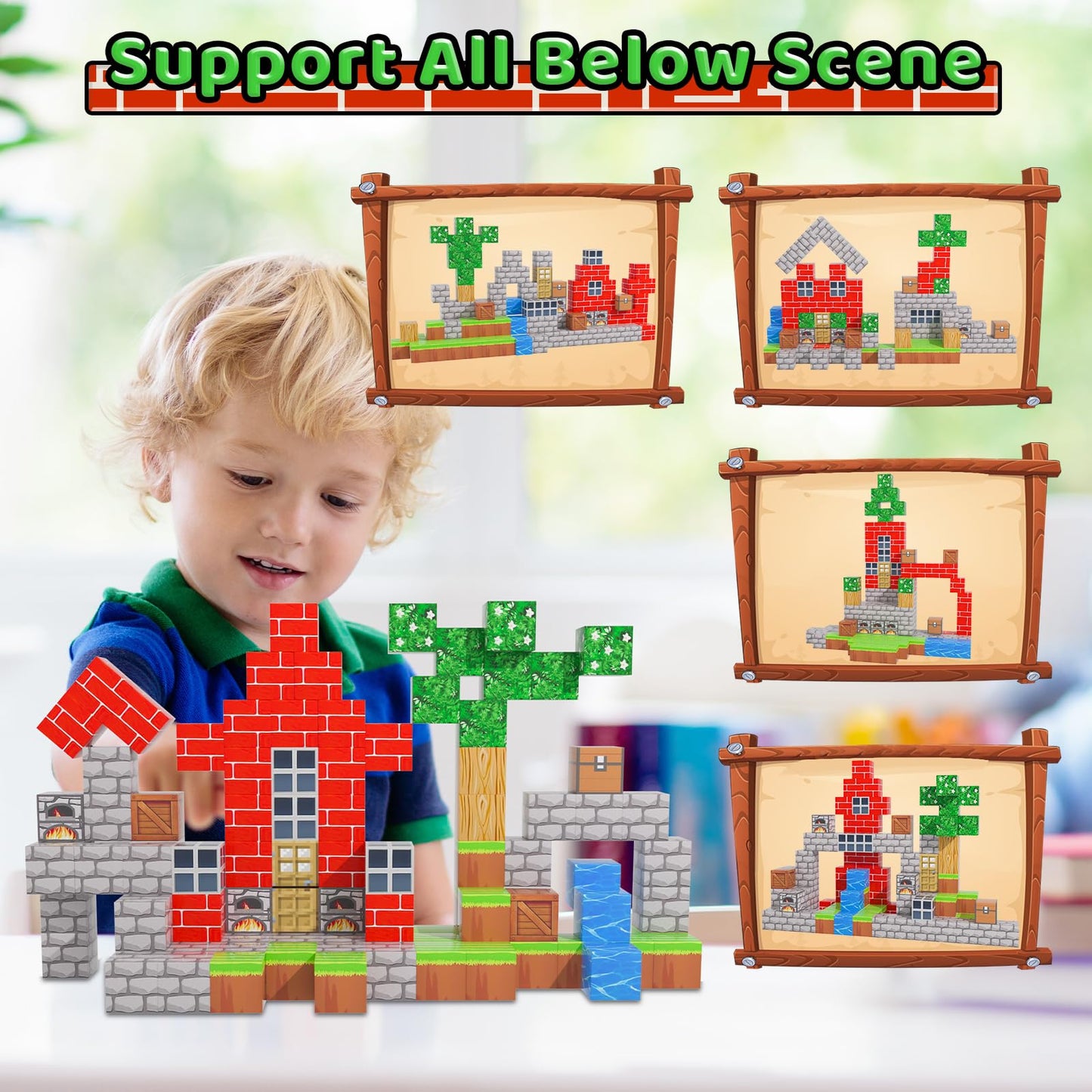 Large Magnetic Blocks - 100Pcs Magnetic Toy Set, 1'' Stem Montessori Sensory Toys For 3+ Year Old Boys & Girls, Creative Constru