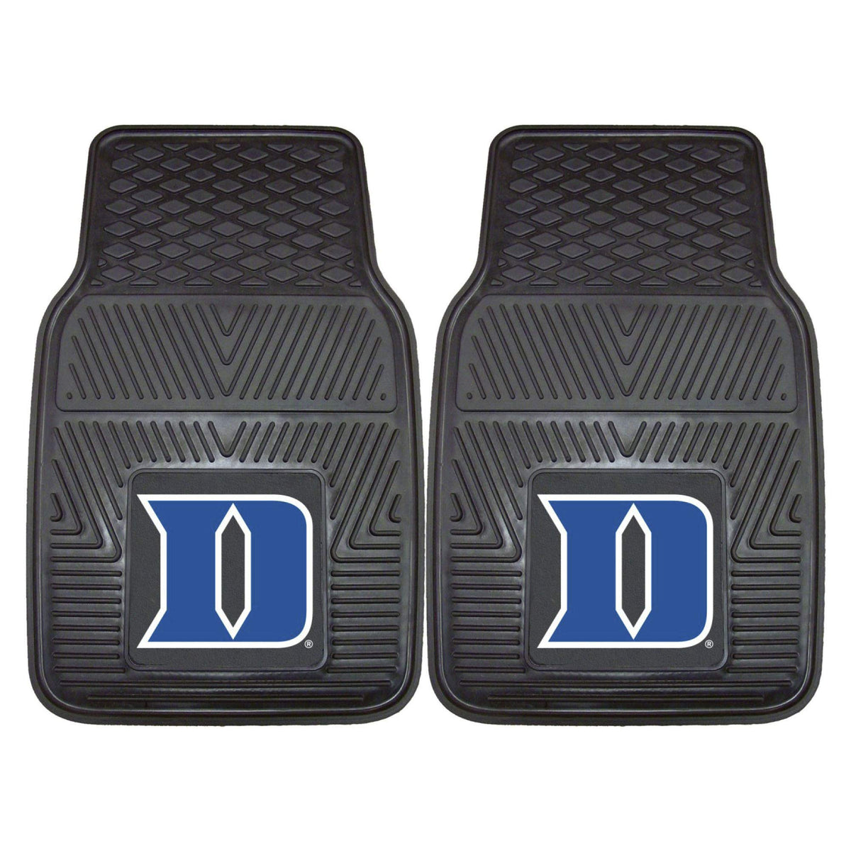 FANMATS 12097 Duke Blue Devils 2-Piece Heavy Duty Vinyl Car Mat Set, Front Row Floor Mats, All Weather Protection, Universal Fit