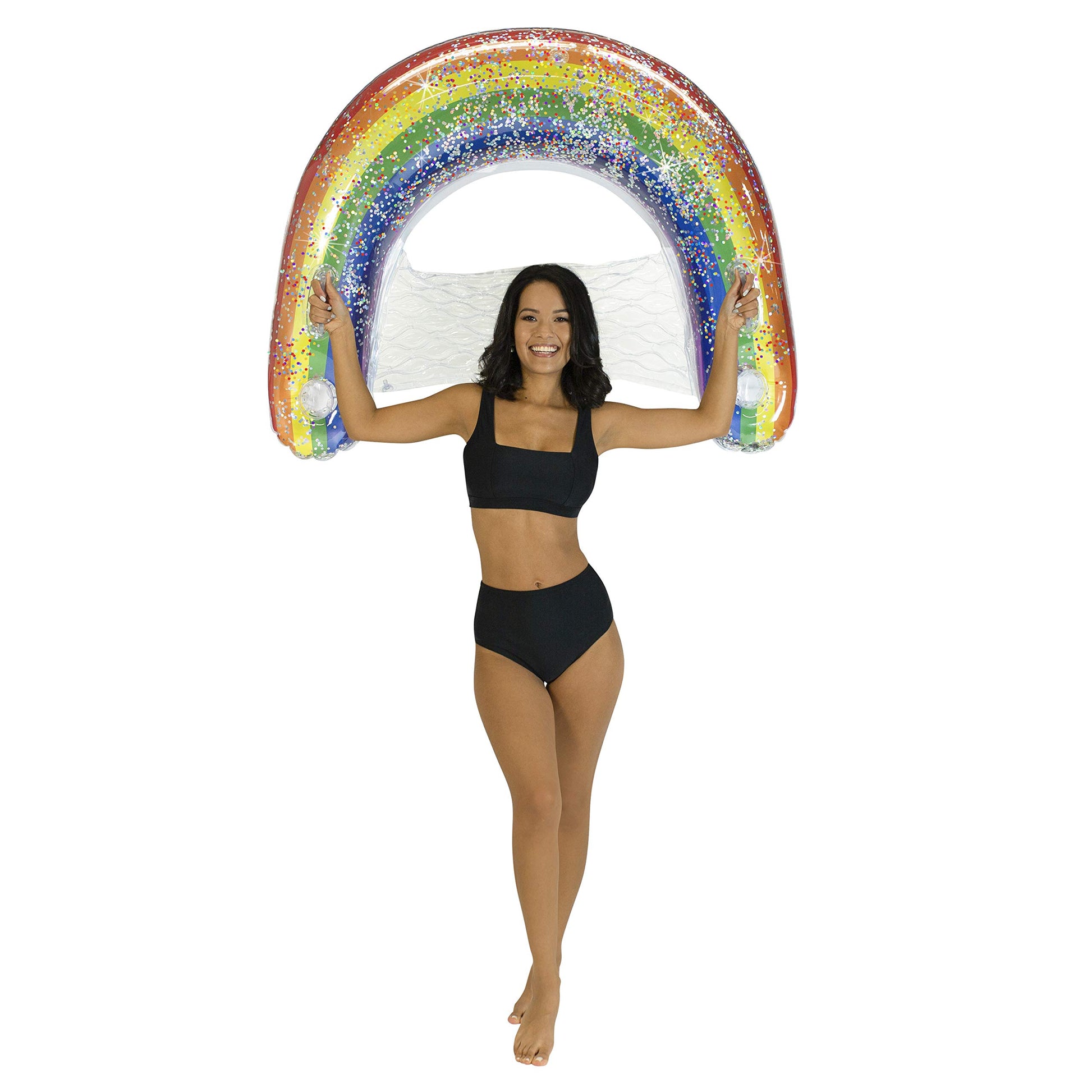 Poolcandy Sun Chair Water Raft, Multiple Chair Styles (Rainbow Haze)