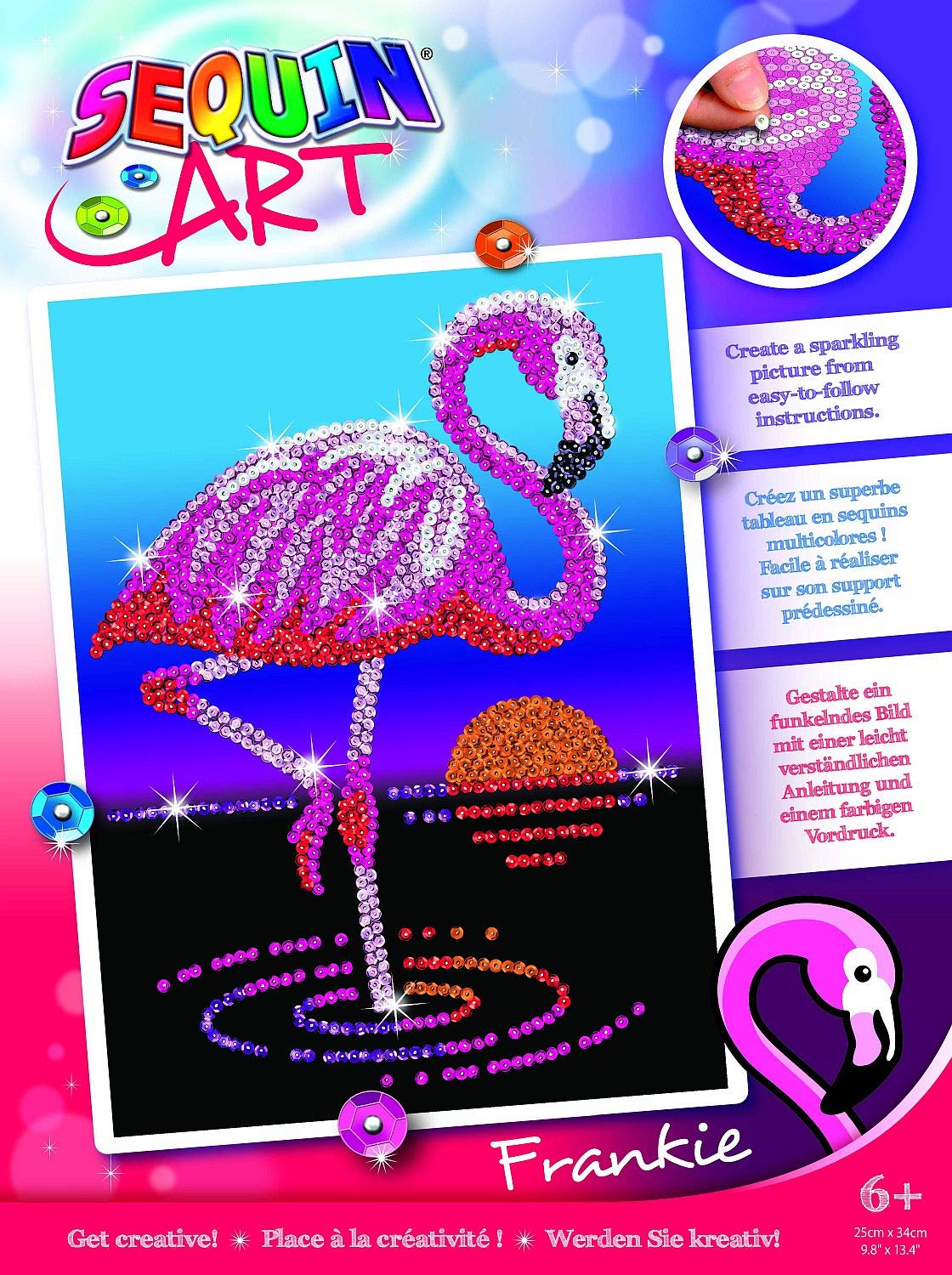Sequin Art Red Frankie The Flamingo Sparkling Arts and Crafts Kit