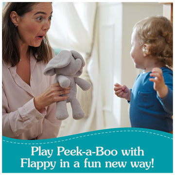 Gund Baby Peek-A-Boo Flappy Elephant Plush, Elephant Stuffed Animal, Baby Toy For Ages 0 And Up, Gray, 7''